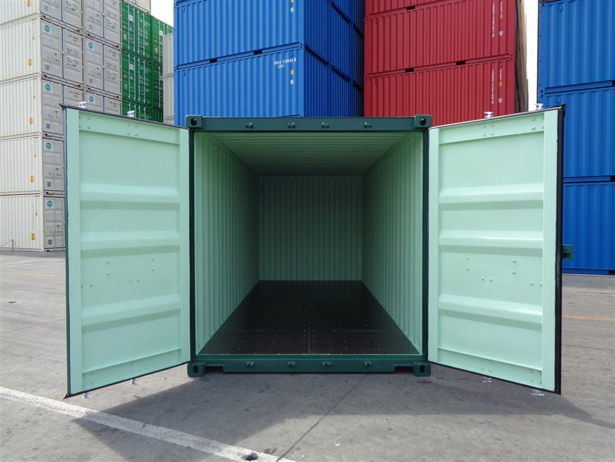 20 foot new shipping container open doors